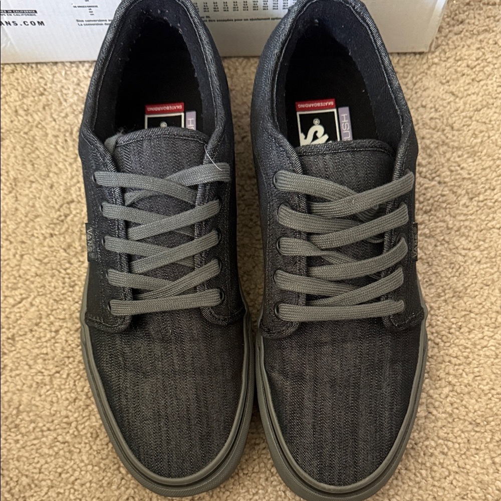 Vans Low-Top Canvas Sneakers in Charcoal